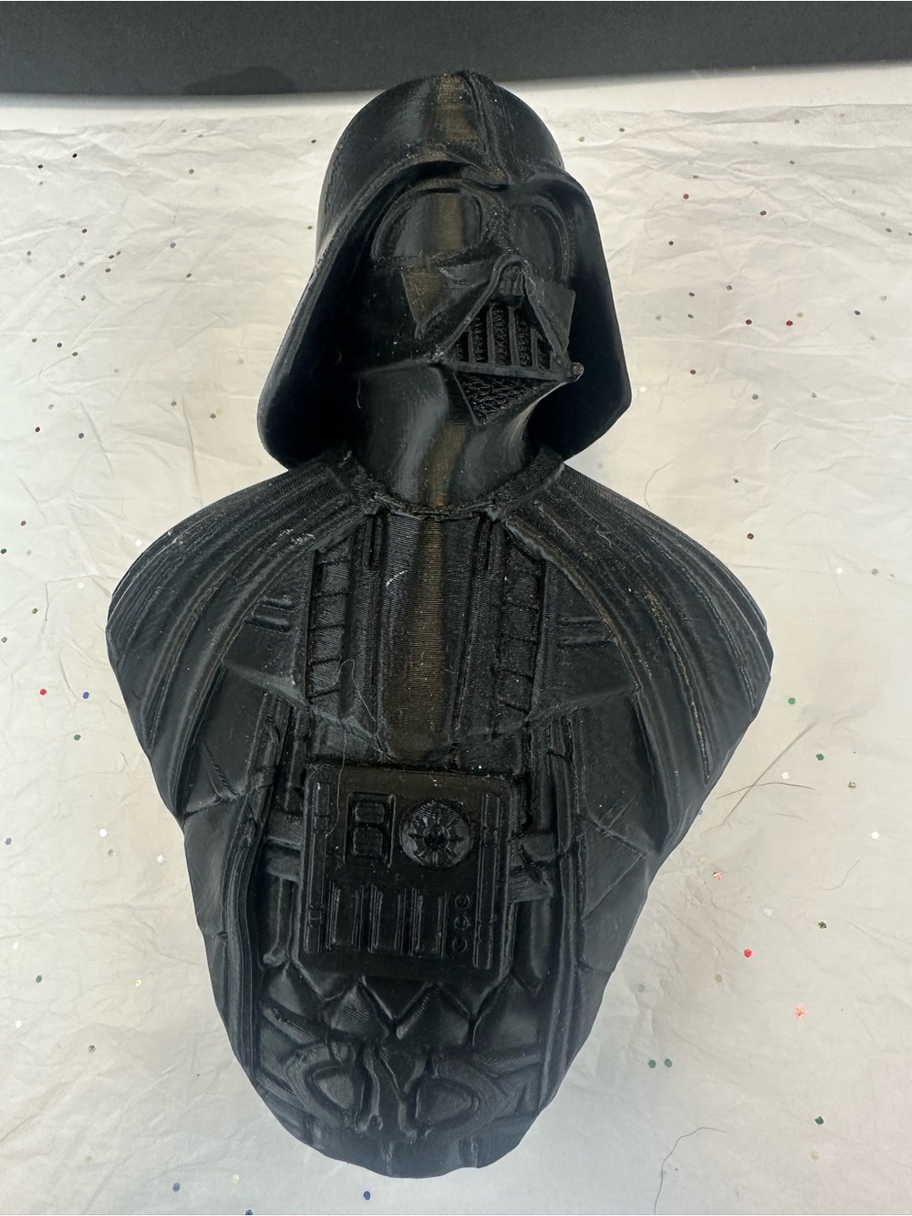 3D Printed Black Darth Vader Bust Figurine